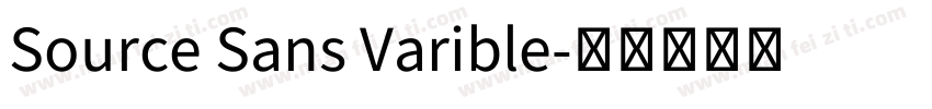 Source Sans Varible字体转换